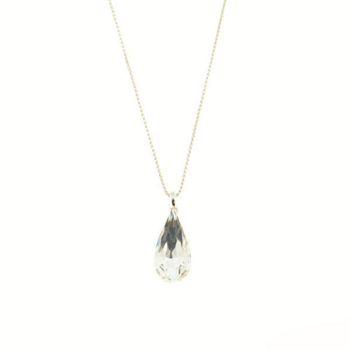 Picture of Crystal Teardrop Shape Necklace. Crystal  Color