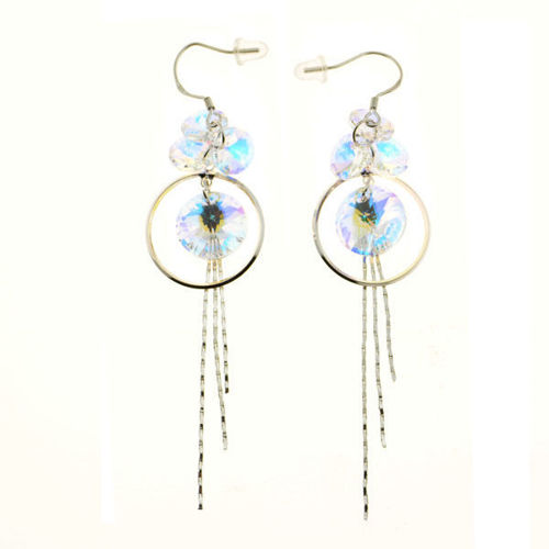 Picture of Crystal Aurora Borealis Bella Earrings. Crystal Aurore Boreale (001 Ab) Color