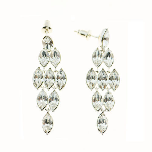 Picture of Crystal Bella Pierced Earrings. Crystal  Color