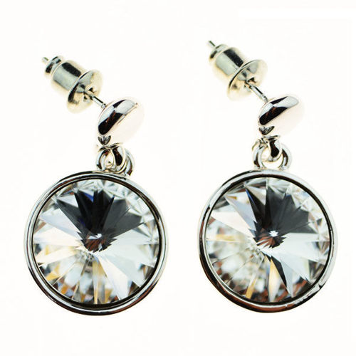 Picture of Crystal Circle Post Earring. Crystal  Color