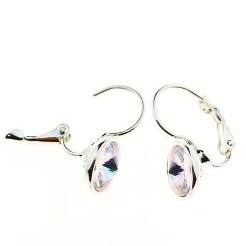 Picture of Crystal Leverback Drop Earring. Crystal  Color