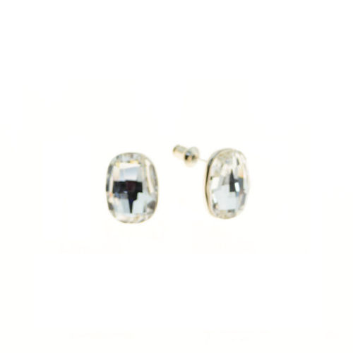 Picture of Crystal Oval Shape Earrings. Crystal Aurore Boreale (001 Ab) Color