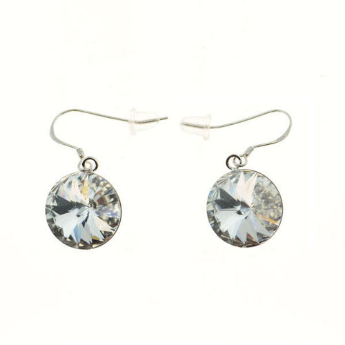 Picture of crystal round shape earrings