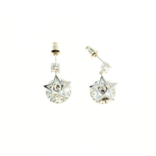 Picture of Crystal Star Shape Earrings. Crystal  Color