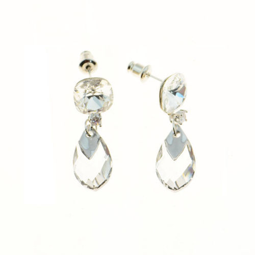 Picture of Crystal Teardrop Dangle Earrings. Crystal  Color