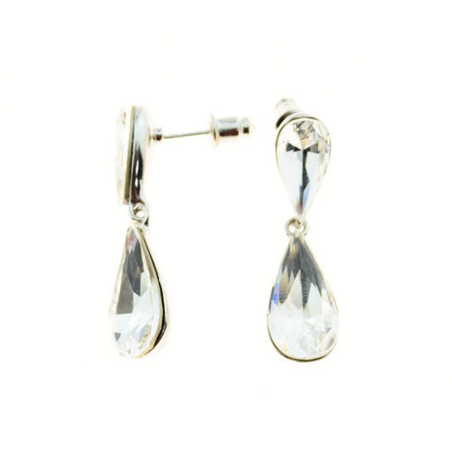 Picture of Crystal Teardrop Dangle Earrings. Crystal  Color