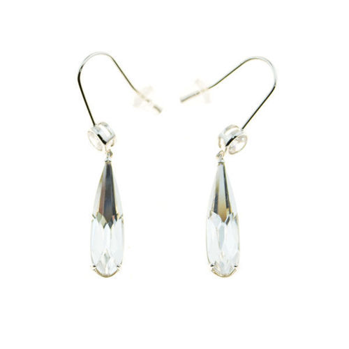 Picture of Crystal Teardrop Dangle Hook Earrings. Crystal  Color