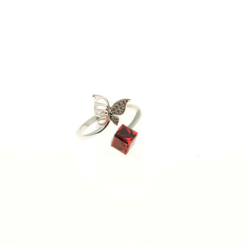 Picture of Crystal Butterfly Design Ring. Siam (227) Color