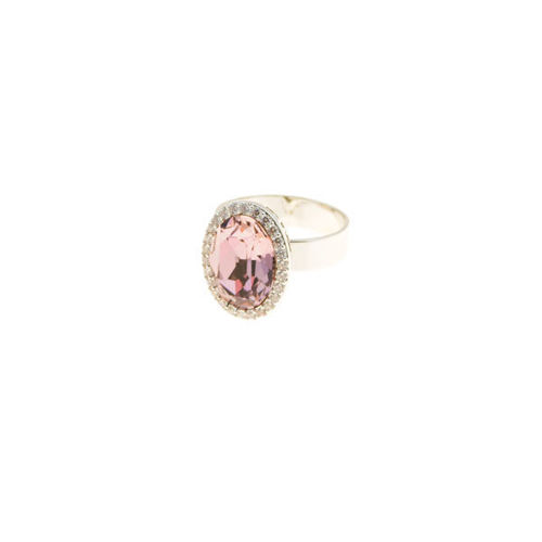Picture of Crystal Oval Shape Ring. Amethyst (204) Color