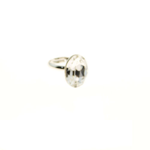 Picture of Crystal Oval Shape Ring. Crystal  Color