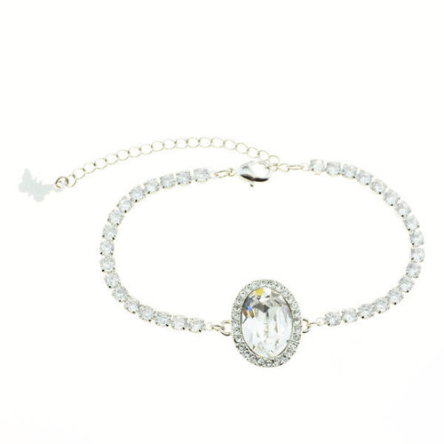 Picture of Crystal Oval Shape Design Bracelet. Crystal  Color
