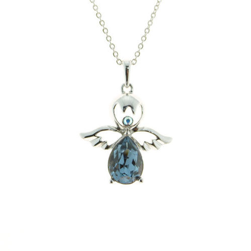 Picture of Crystal Angle Necklace. Montana (207) Color