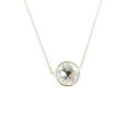 Picture of Crystal Circle Shape Necklace. Crystal  Color