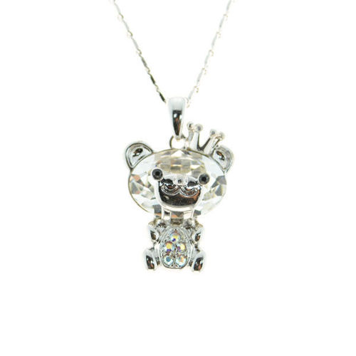 Picture of Crystal Dog Shape Necklace. Crystal  Color