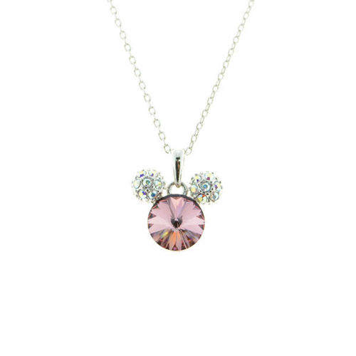 Picture of Crystal Mickey Mouse Necklace. Amethyst (204) Color
