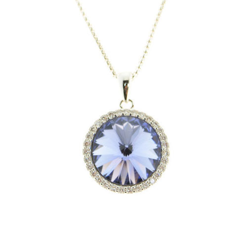 Picture of Crystal Round Shape Necklace. Siam (277) Color