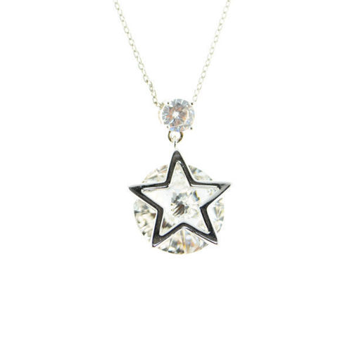 Picture of Crystal Star Shape Necklace. Crystal  Color