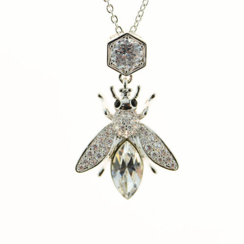 Picture of Crystal Bee Shape Necklace. Crystal  Color