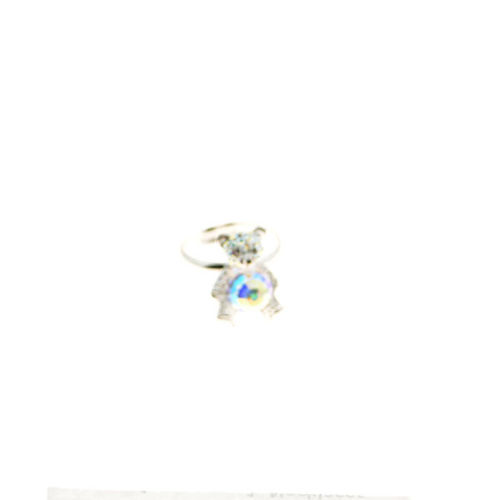 Picture of Crystal Bear Design Ring. Crystal Aurore Boreale (001 Ab) Color