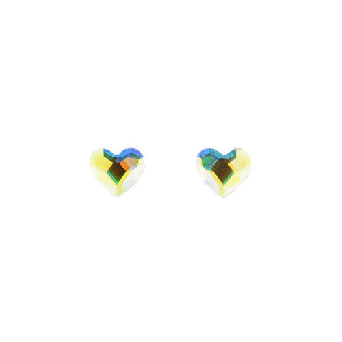 Picture of Crystal  Heart Shape Earrings Pierced Sterling Silver Post  Crystal Aurore Broeale(001AB)color