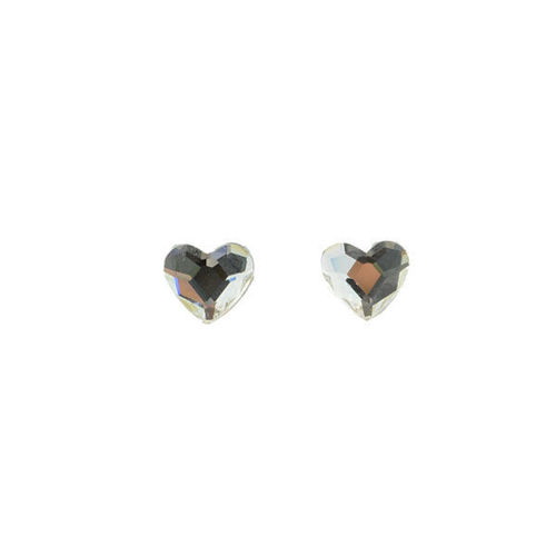 Picture of Crystal  Heart Shape Earrings Pierced Sterling Silver Post  Crystal(001)color