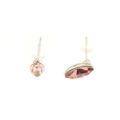 Picture of Crystal Earrings Pear Shape Pierced Sterling Silver Post Amethyst (204) Color