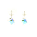 Picture of Crystal Earrings Solid Square Shape Pierced Sterling Silver Post Aurore Boreale(001AB)