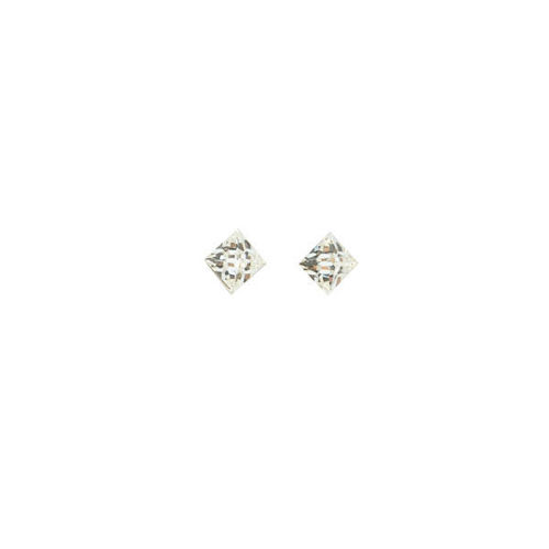 Picture of Crystal Earrings Square Pierced Sterling Silver Post Crystal (001) Color