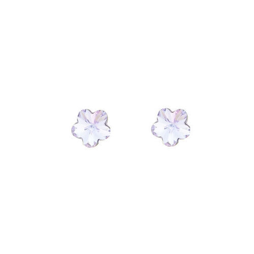 Picture of Crystal Flower Shape Earrings Pierced Sterling Silver Post Vlovet (371) Color