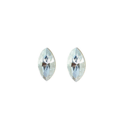 Picture of Crystal Earrings Pear Shape Pierced Sterling Silver Post Indian Sapphire (217) Color