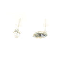 Picture of Crystal Earrings Pear Shape Pierced Sterling Silver Post Indian Sapphire (217) Color