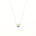 Picture of Crystal Small Heart Shape Necklace. Crystal Aurore Boreale (001 Ab) Color