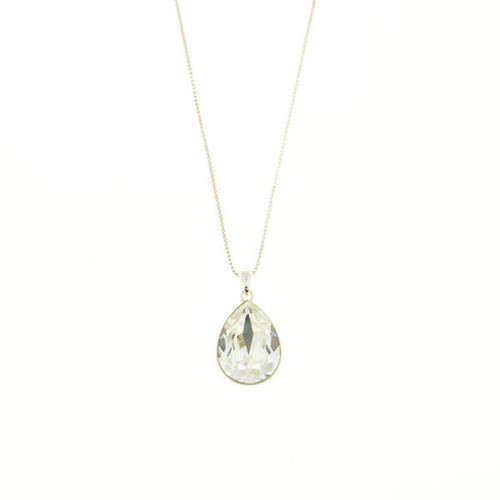 Picture of Crystal Teardrop Shape Necklace. Crystal  Color