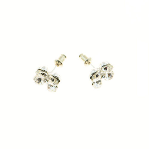 Picture of Crystal Crover Shape Earrings. Crystal  Color