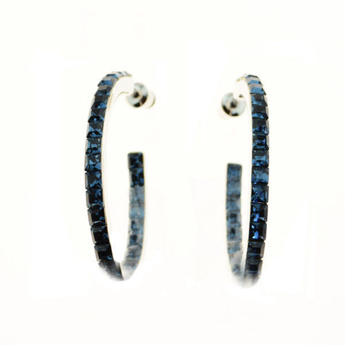 Picture of Crystal Dangle Earrings. Montana (207) Color