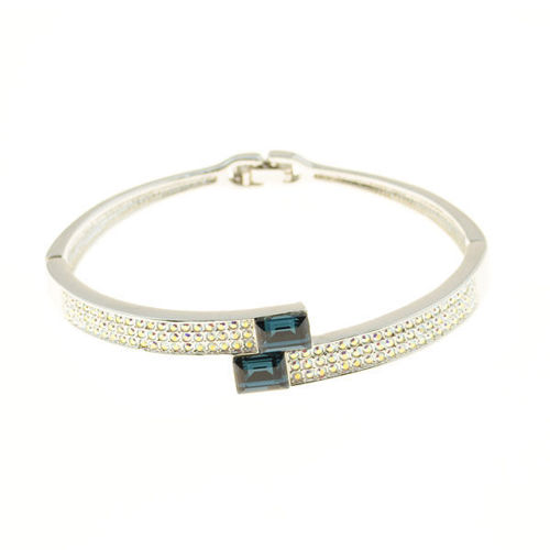 Picture of Crystal Bangle Bracelet. Indicolite (379) Color