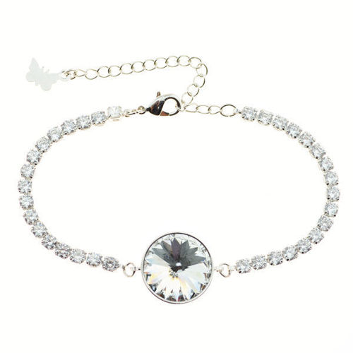 Picture of Crystal Round Shape Design Bracelet. Crystal  Color