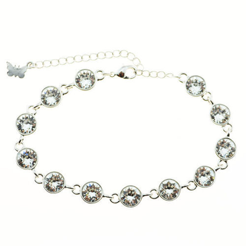 Picture of Crystal Round Shape Design Bracelet. Crystal  Color