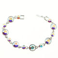 Picture of Crystal Round Shape Design Bracelet. Crystal Aurore Boreale (001 Ab) Color