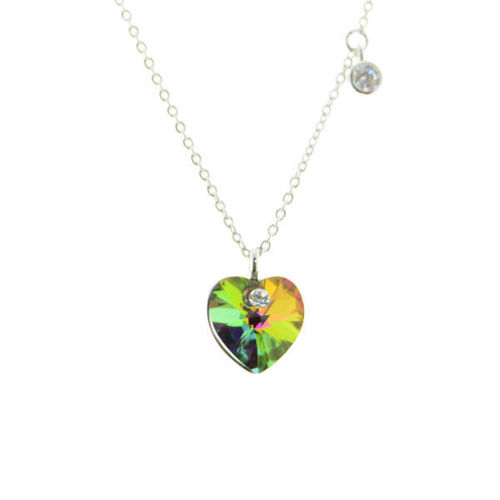 Picture of Crystal Heart With Circle Necklace