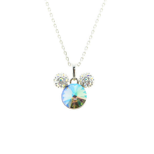 Picture of Crystal Mickey Mouse Necklace. Crystal Volcano (001 Vol) Color