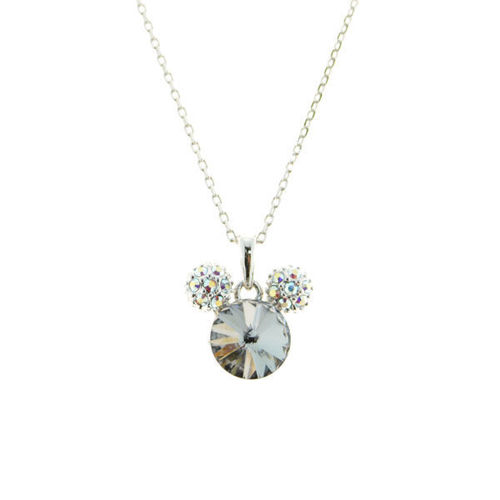 Picture of Crystal Mickey Mouse Necklace. Emerald (205) Color