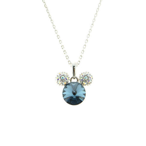 Picture of Crystal Mickey Mouse Necklace. Montana (207) Color