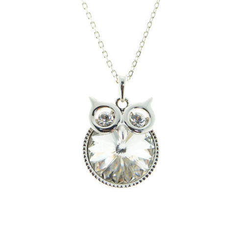 Picture of Crystal Owl Necklace Crystal From Swaroski. Crystal  Color