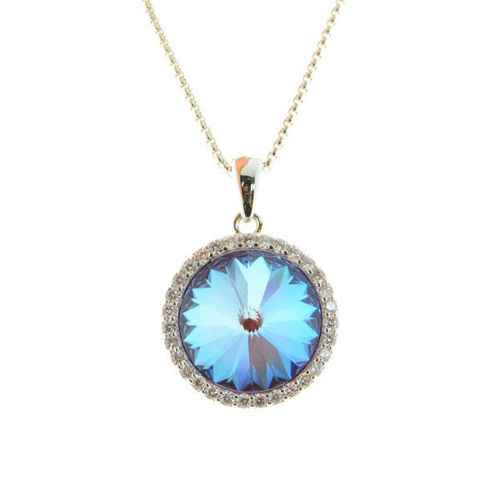 Picture of Crystal Round Shape Necklace. Crystal Vitrail Medium (001 Vm) Color