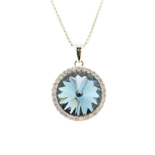 Picture of Crystal Round Shape Necklace. Montana (207) Color