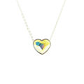 Picture of Crystal Small Heart Shape Necklace. Crystal Aurore Boreale (001 Ab) Color