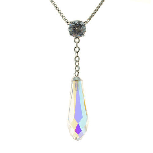 Picture of Crystal Necklace. Crystal Aurore Boreale (001 Ab) Color