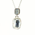 Picture of Crystal Rectangle Shape Necklace. Crystal  Color