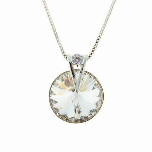 Picture of Crystal Round Shape Necklace. Crystal  Color